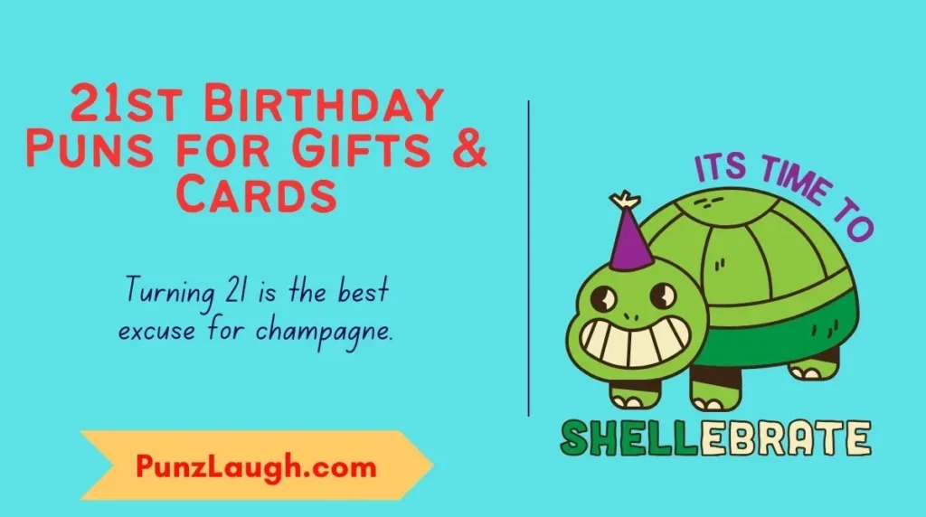 21st Birthday Puns for Gifts & Cards
