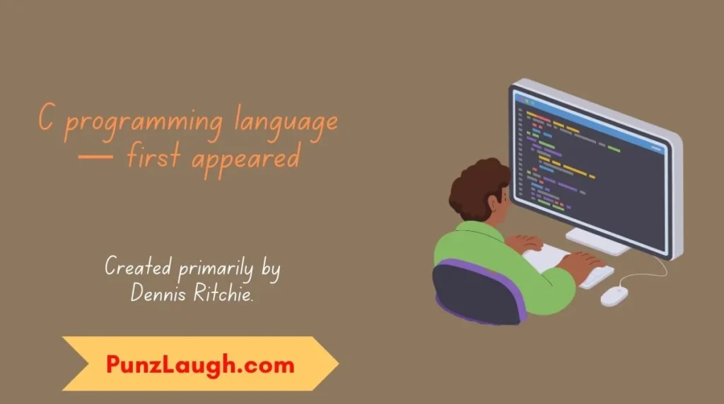 C programming language — first appeared