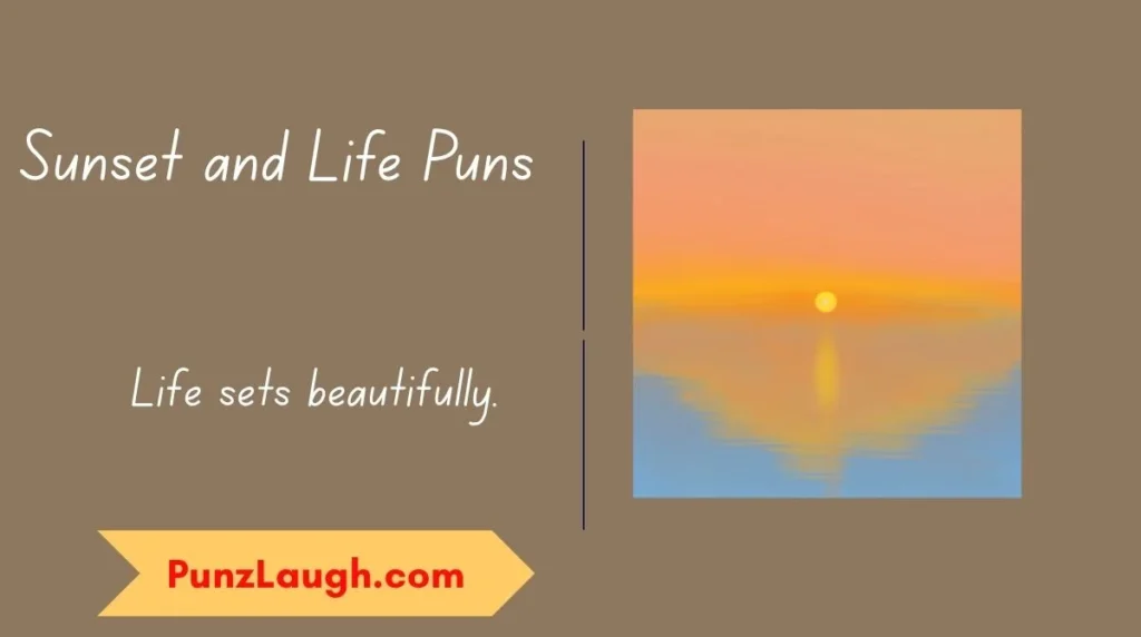 Sunset and Life Puns