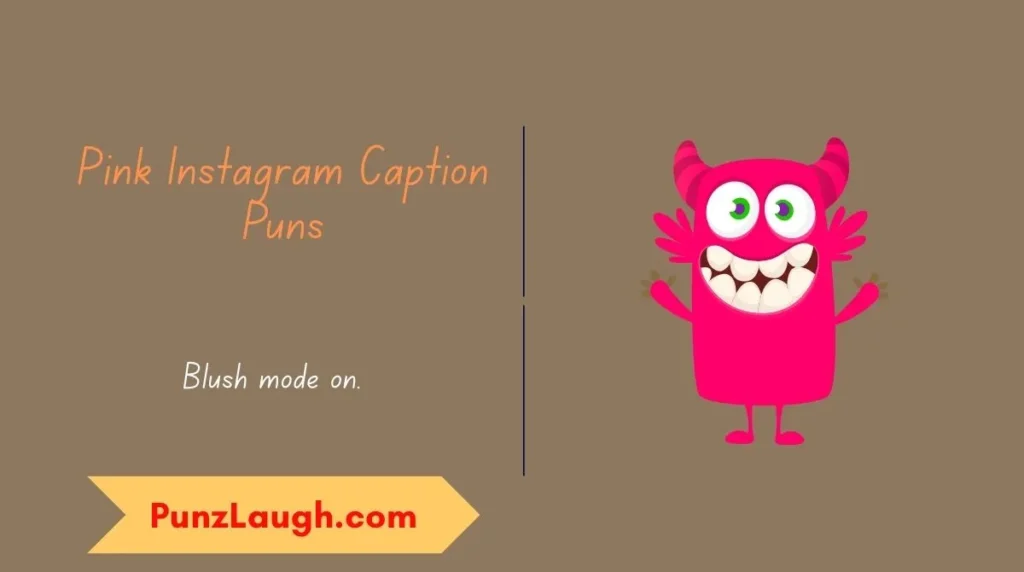 Pink Instagram Caption Puns