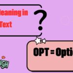 OPT Meaning in Text