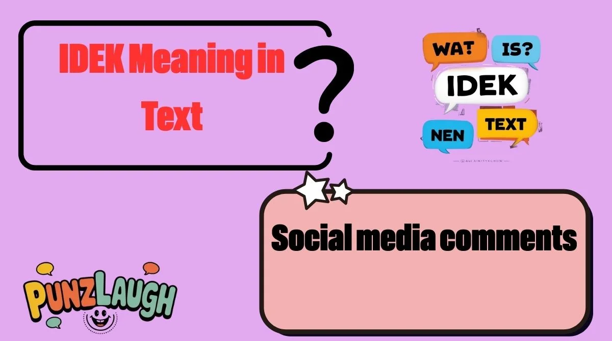 IDEK Meaning in Text