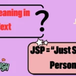JSP Meaning in Text